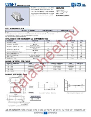 ECS-196-20-5PDN-TR datasheet  